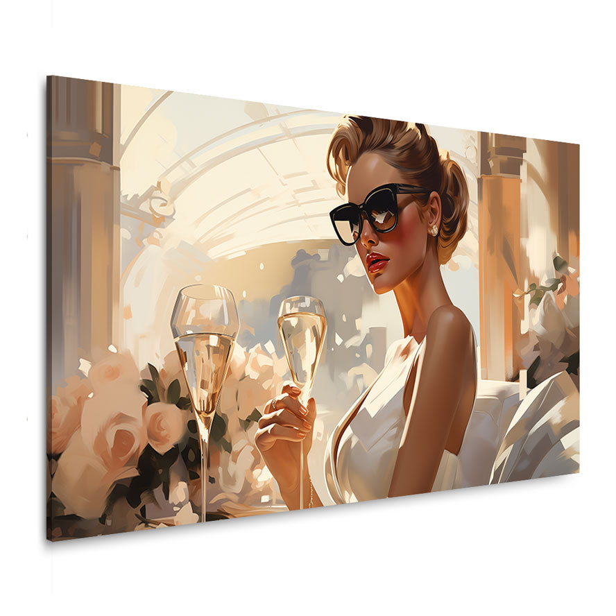 Wandbild Glamour Champagner
