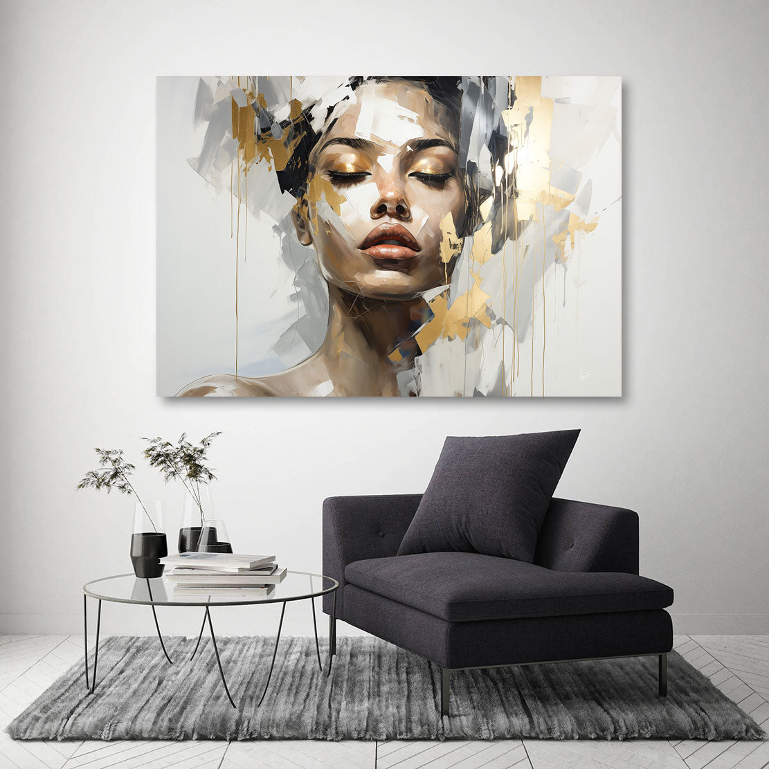 Abstrakt Gold Beauty Wandbild