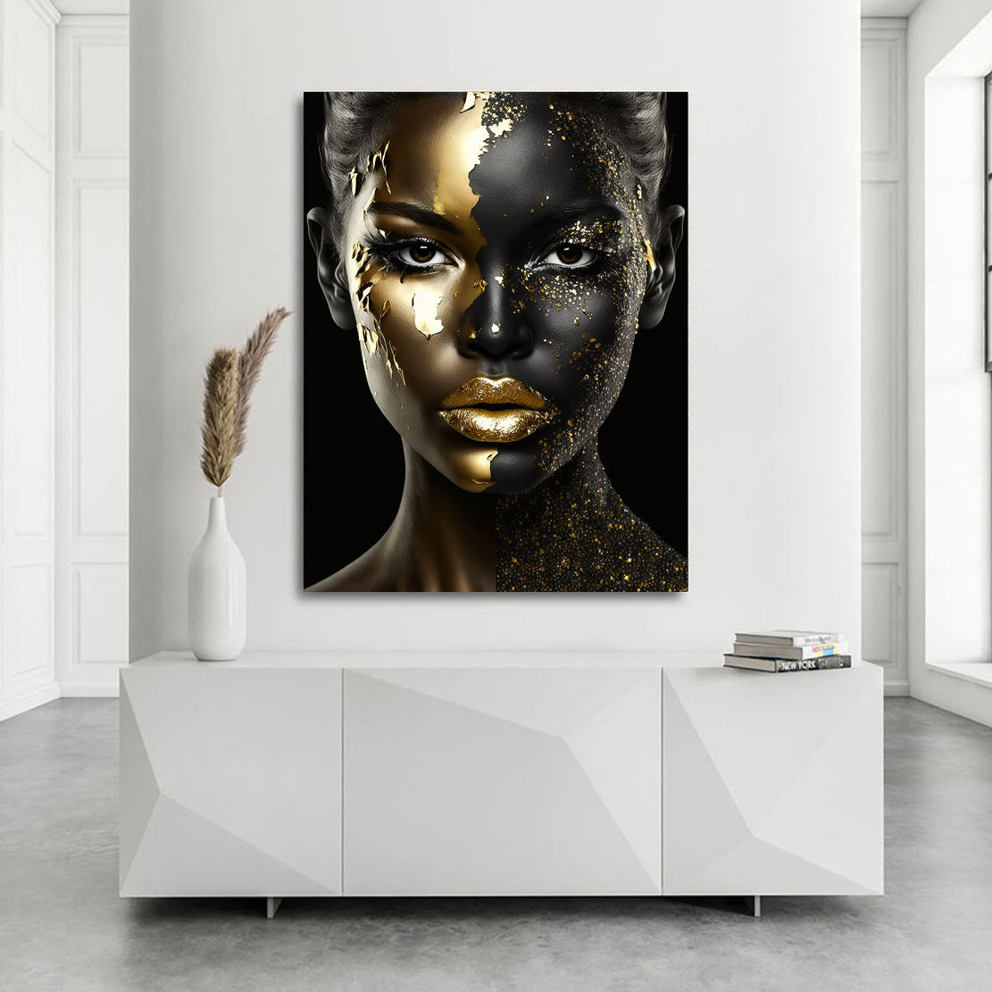 Lifestyle Wandbild Beauty Gold Face