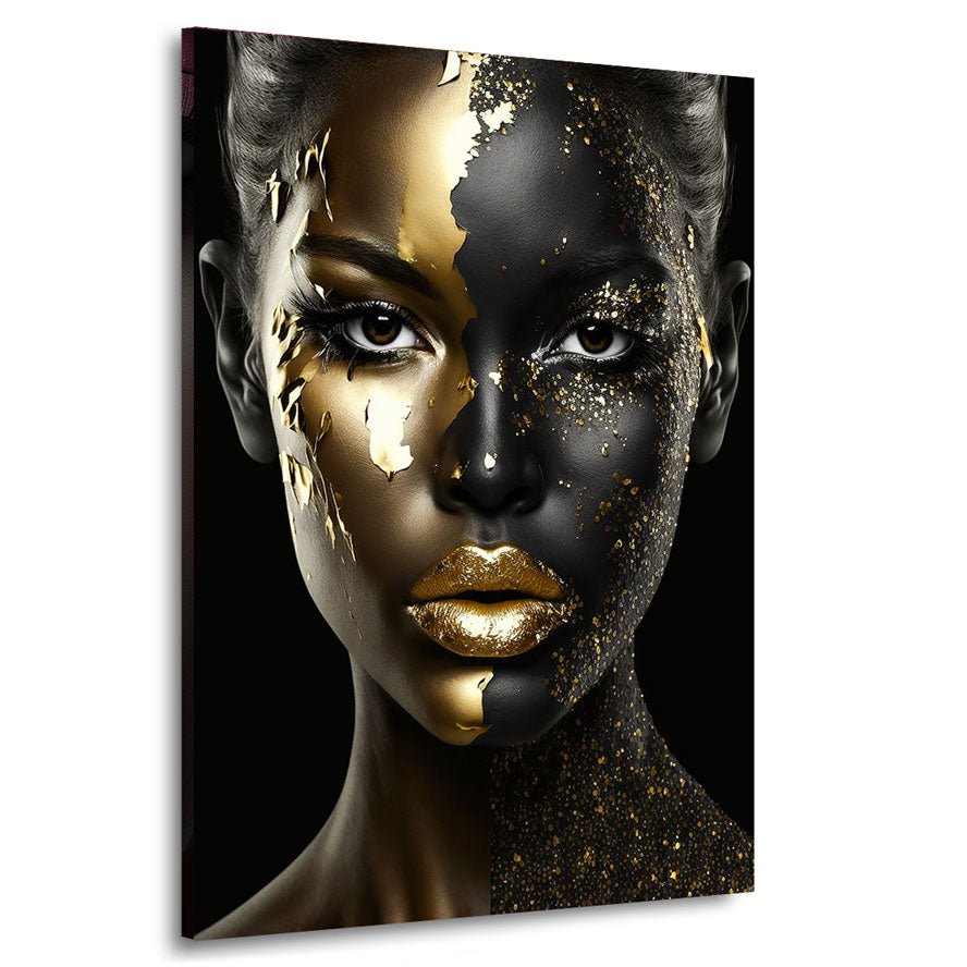 Lifestyle Wandbild Beauty Gold Face