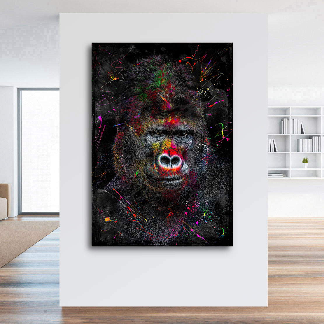 Wandbild Leinwandbild Gorilla Abstrakt
