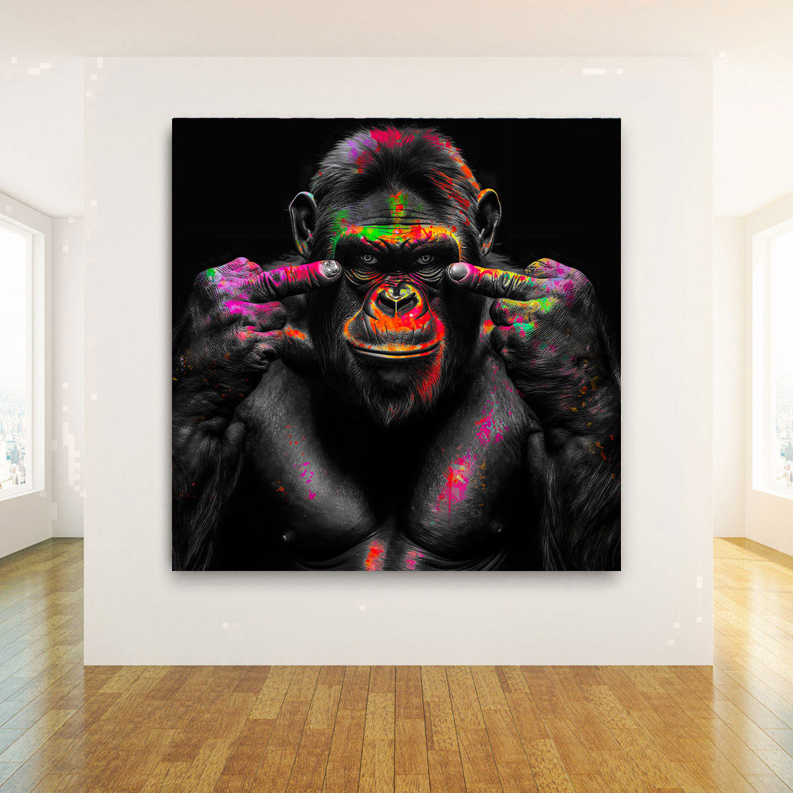 Tier Wandbild Bad Gorilla