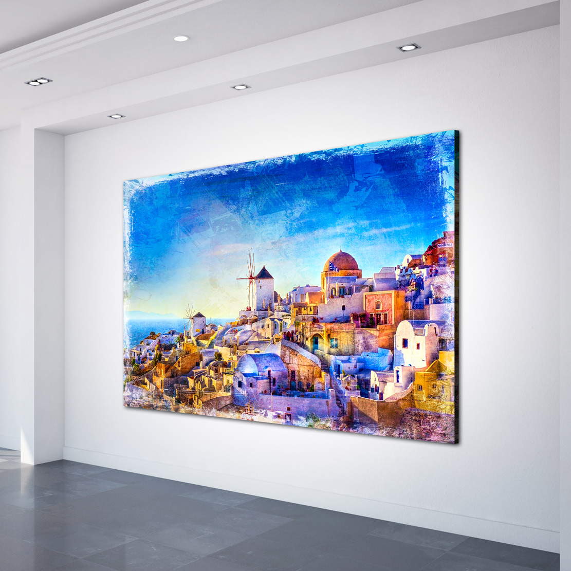 Wandbild Leinwandbild Griechenland Abstrakt