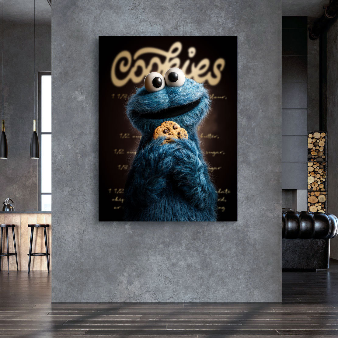 Krümelmonster Cookie Royal Wandbild