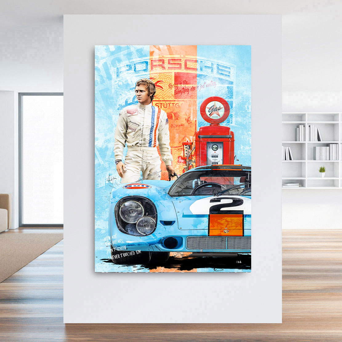 Leinwandbild Steve McQueen Gulf Porsche Racing
