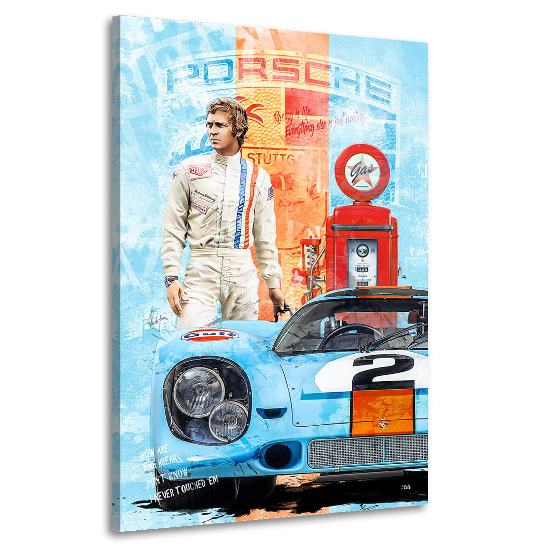 Leinwandbild Steve McQueen Gulf Porsche Racing