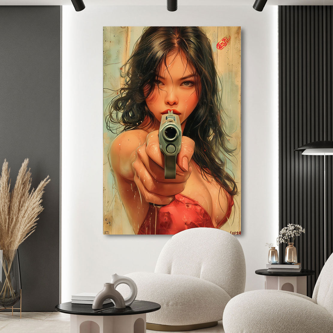 Lifestyle Wandbild Beauty Gun
