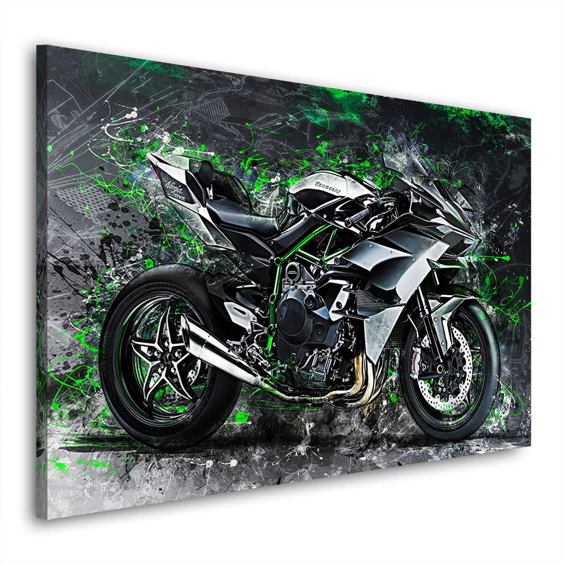Wandbild Leinwandbild Kawasaki H2