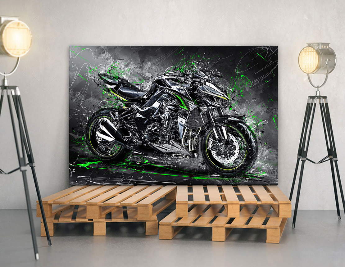 Wandbild Leinwandbild Kawasaki Z1000