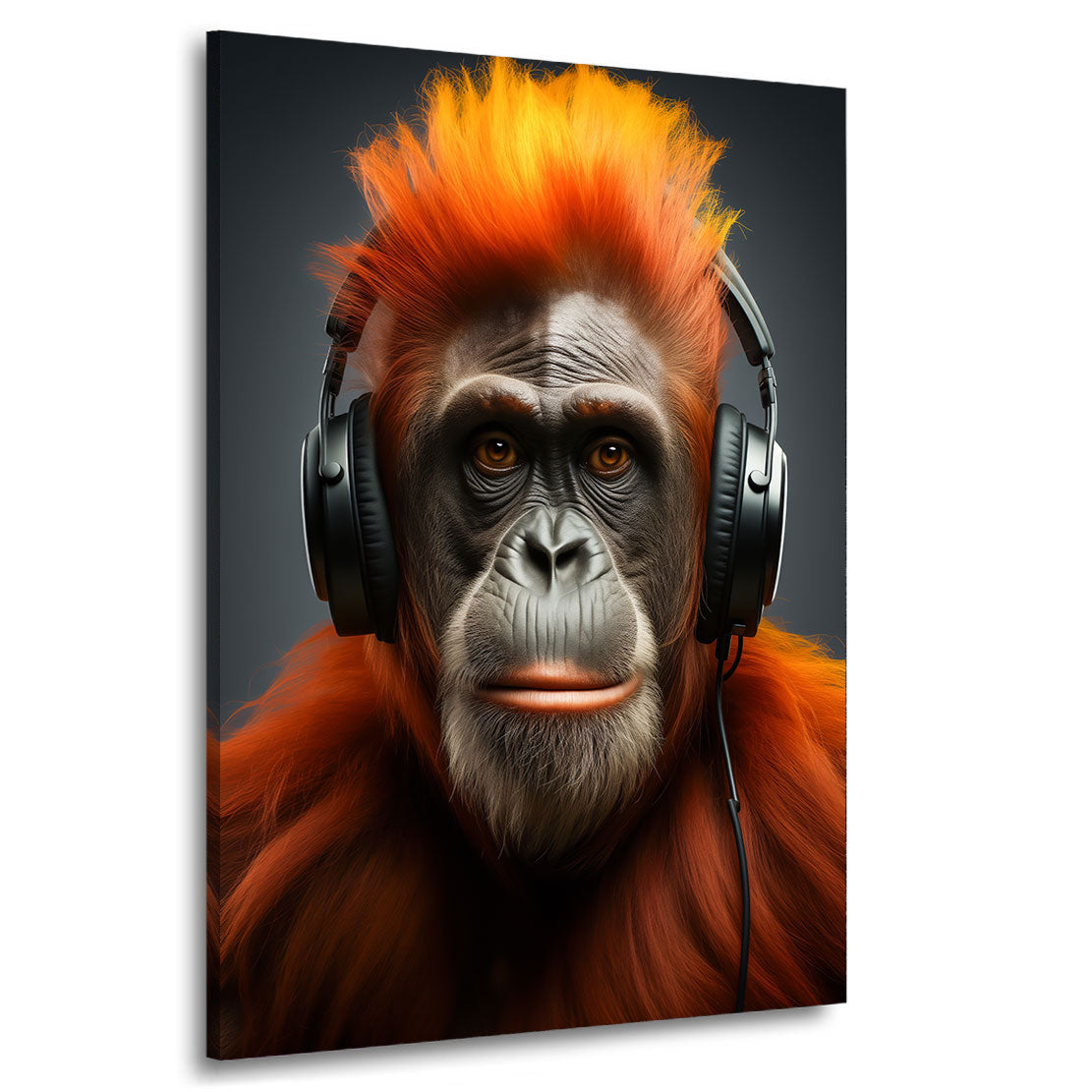 Music Monkey Wandbild