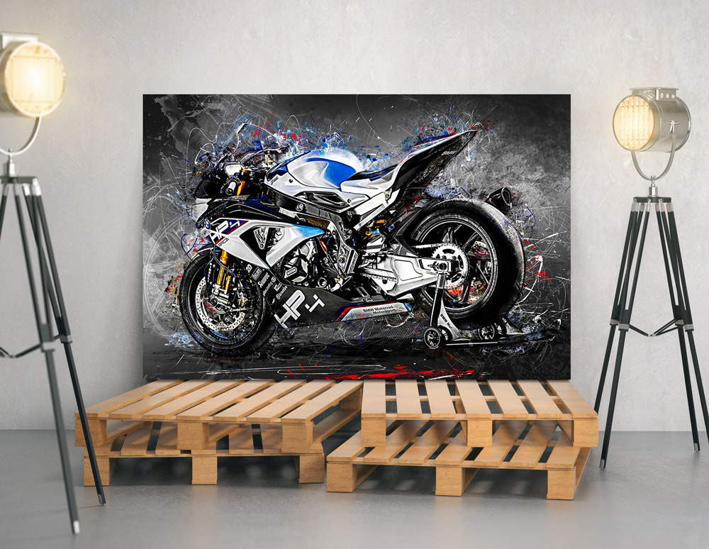 Wandbild Leinwandbild BMW HP4 Race
