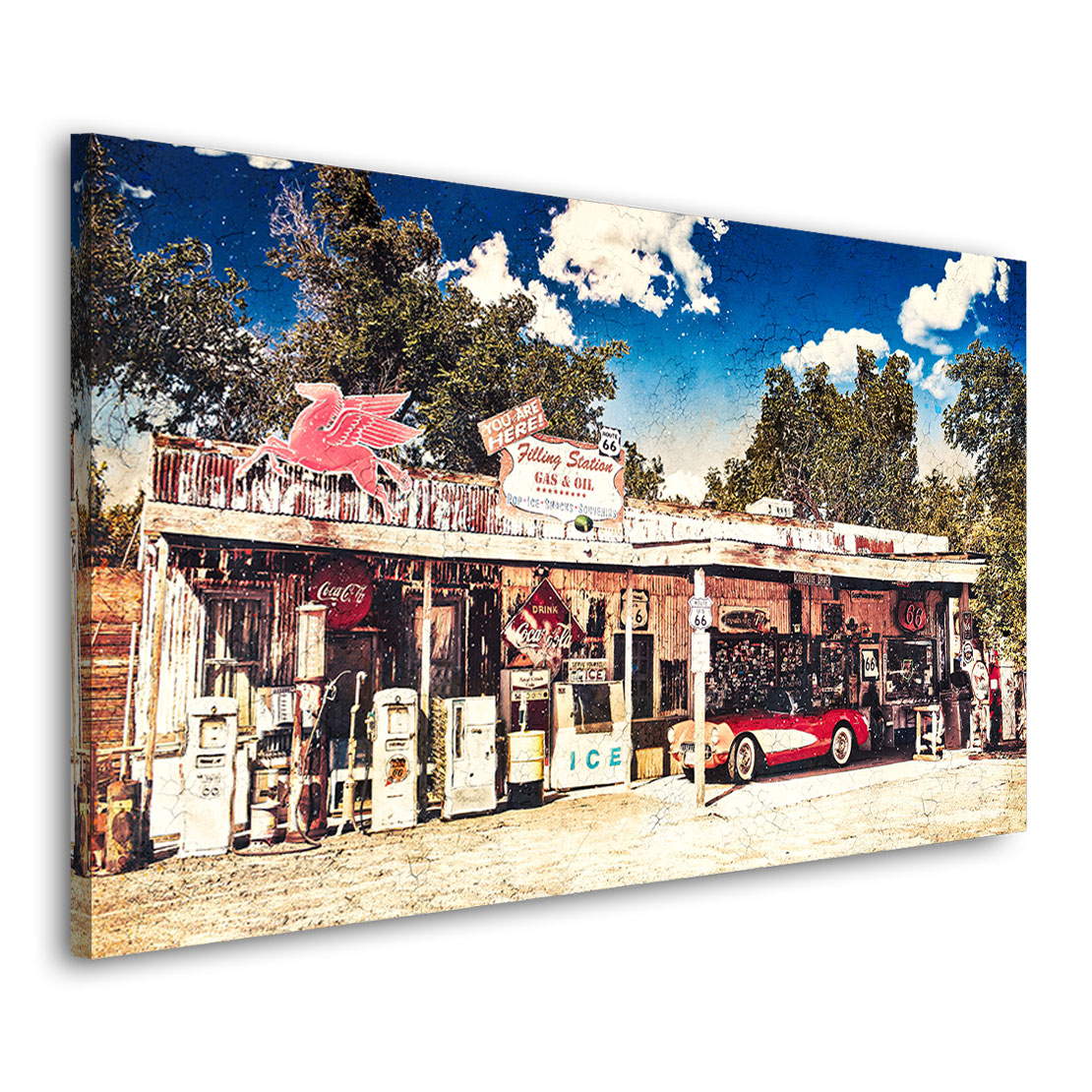 Leinwandbild Route 66 Filling Station