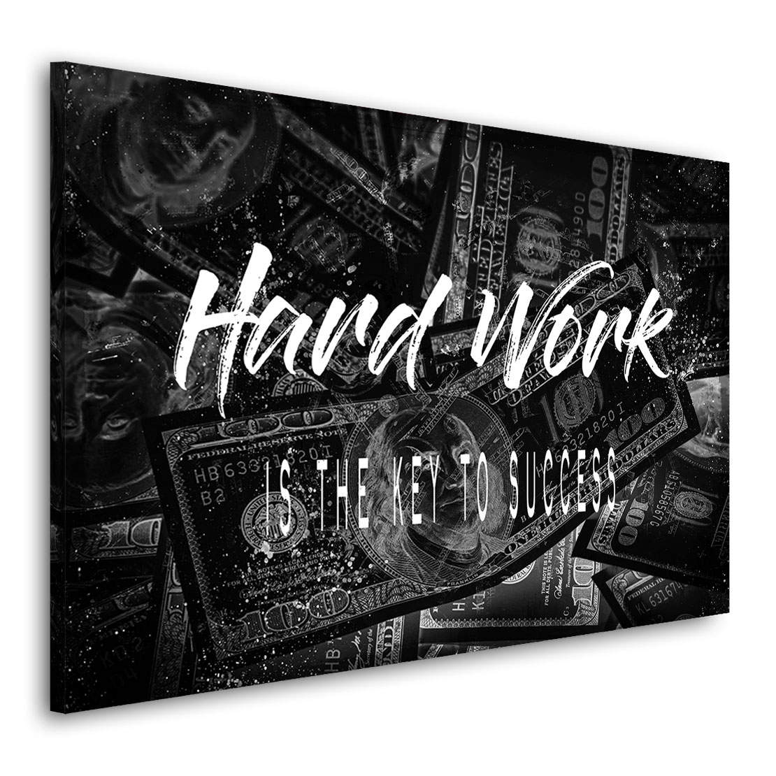 Wandbild Leinwandbild Hard Work Zitat