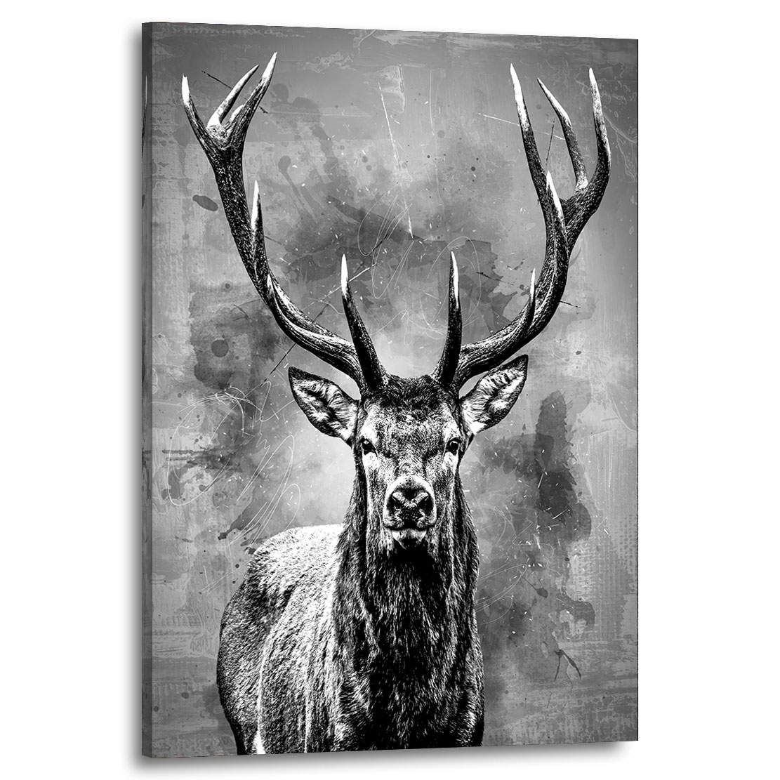 Wandbild Leinwandbild Hirsch abstrakt