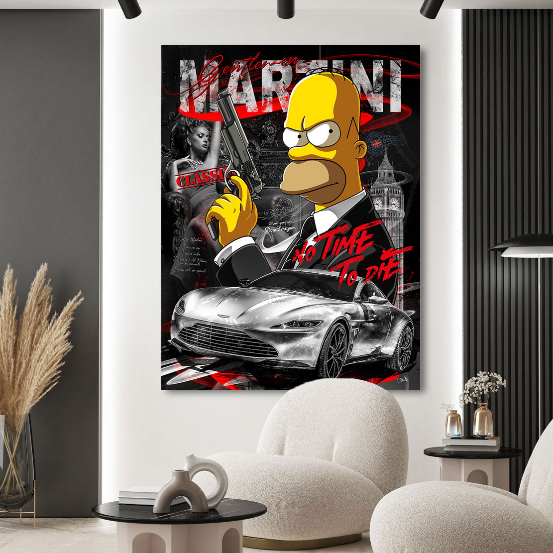 Pop Art Wandbild Homer Bond No Time To Die