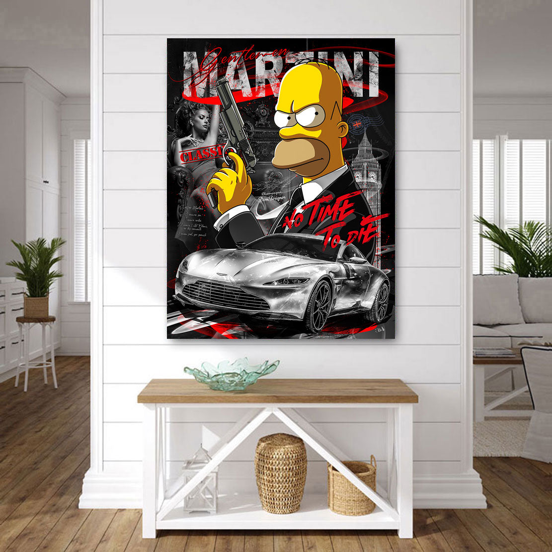 Pop Art Wandbild Homer Bond No Time To Die