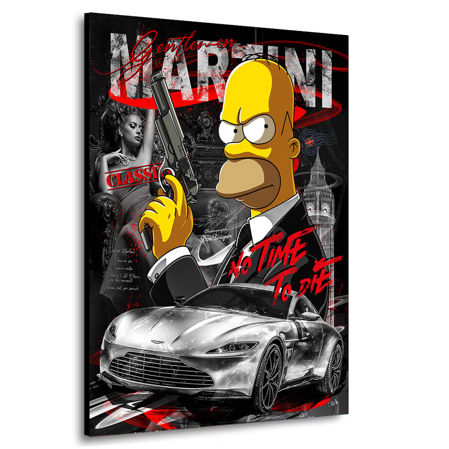 Pop Art Wandbild Homer Bond No Time To Die