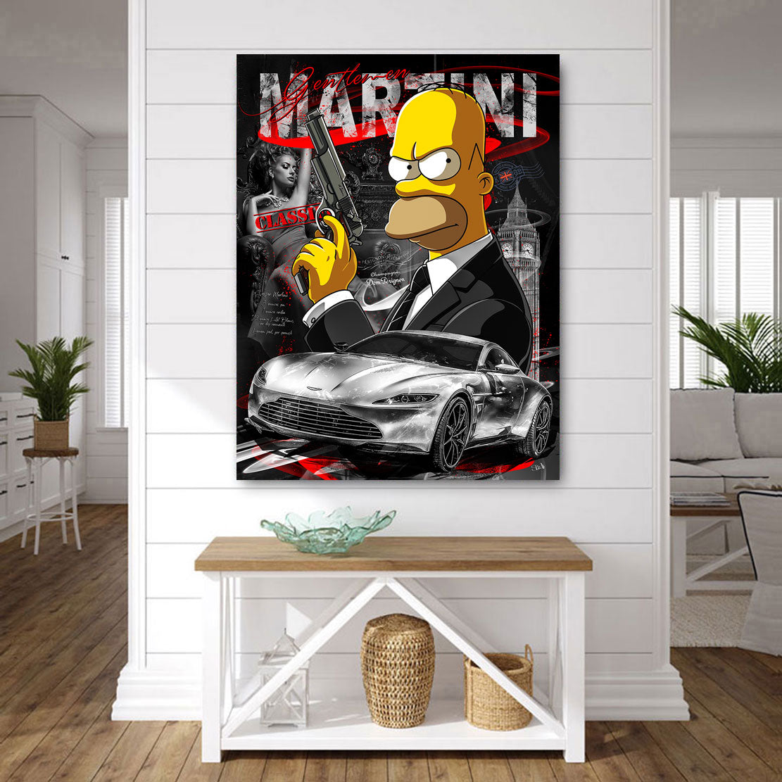 Pop Art Wandbild Homer Bond