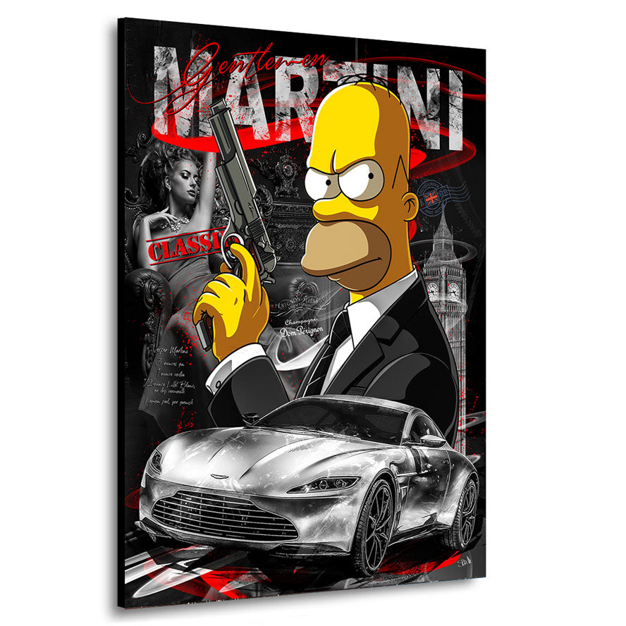 Pop Art Wandbild Homer Bond