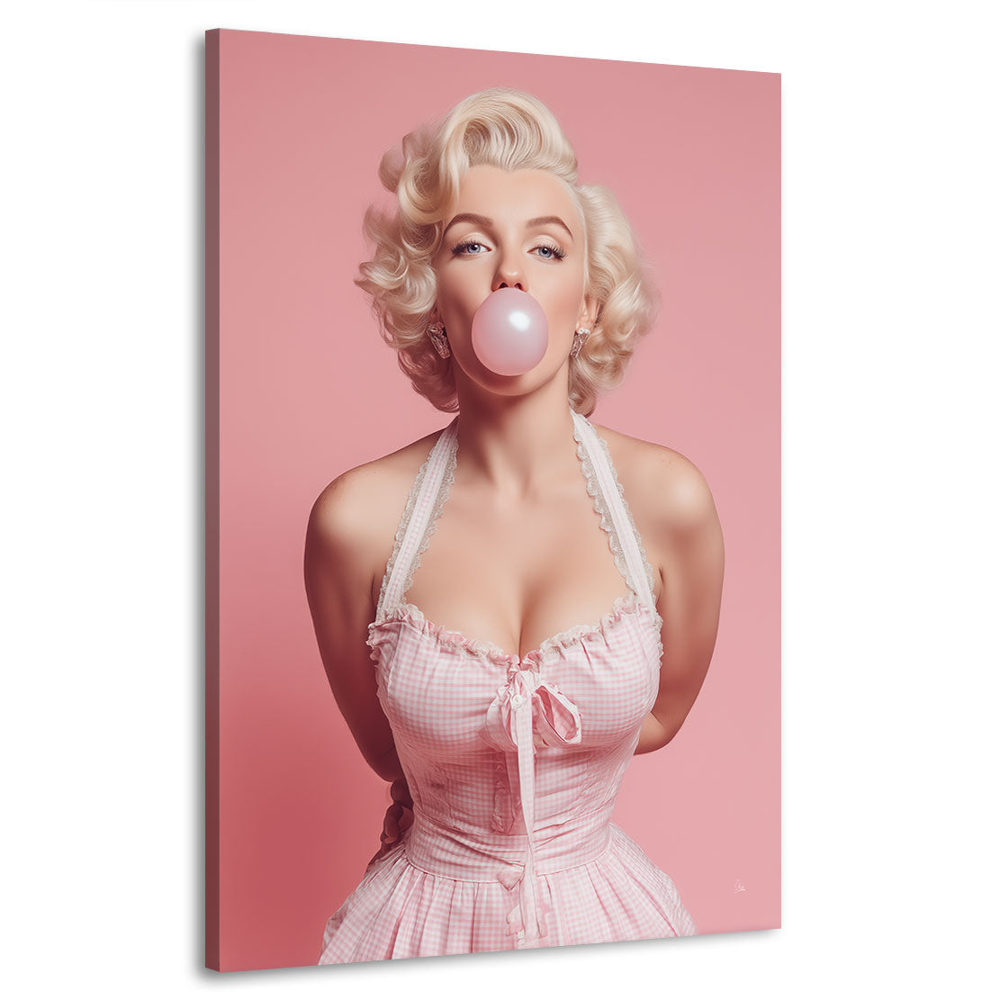 Marilyn Monroe Bubble Gum Portrait Wandbild