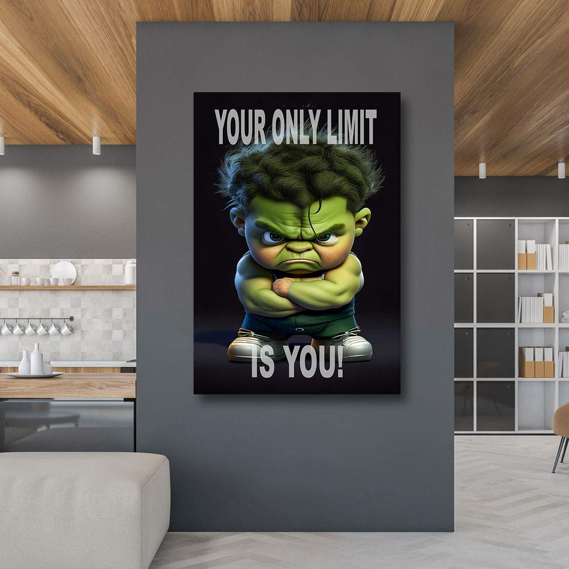 Motivations Leinwandbild Kleiner Hulk - Your only Limit