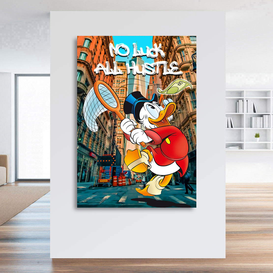 Leinwandbild Dagobert All Hustle Pop Art