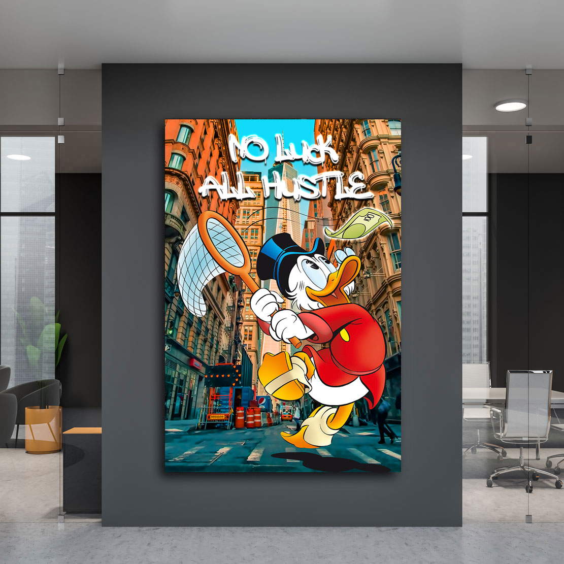 Leinwandbild Dagobert All Hustle Pop Art