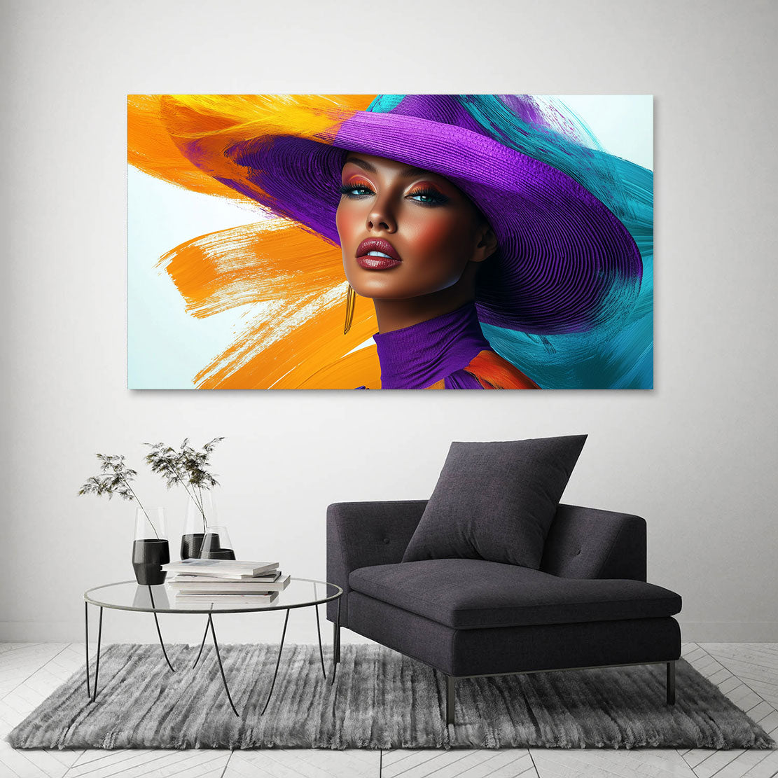 Muse of Chromatic Elegance Wandbild