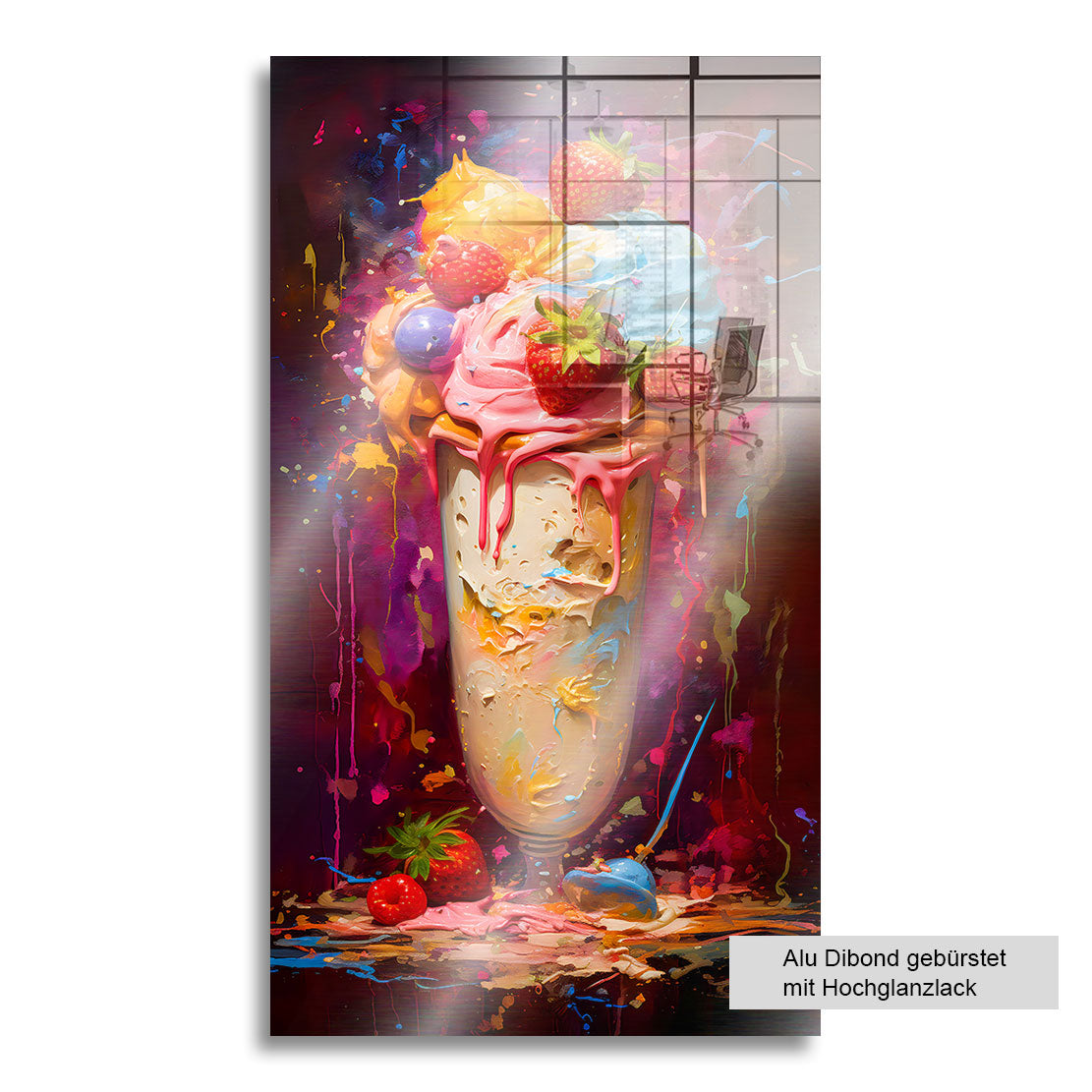 Leinwandbild Eis Abstrakt Paint
