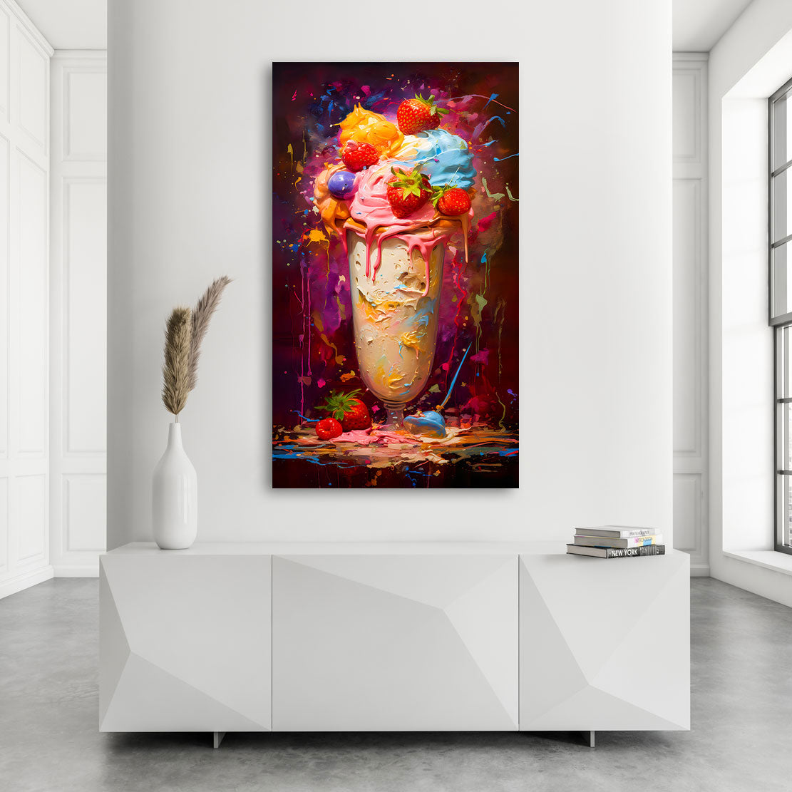 Leinwandbild Eis Abstrakt Paint