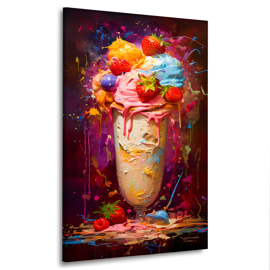 Leinwandbild Eis Abstrakt Paint