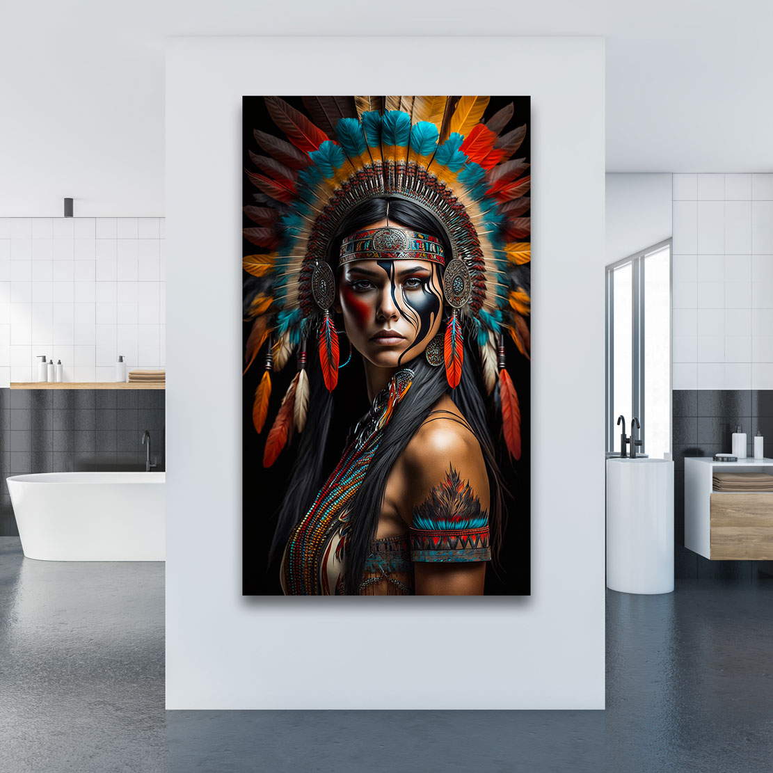 Leinwandbild Apache Indianerin