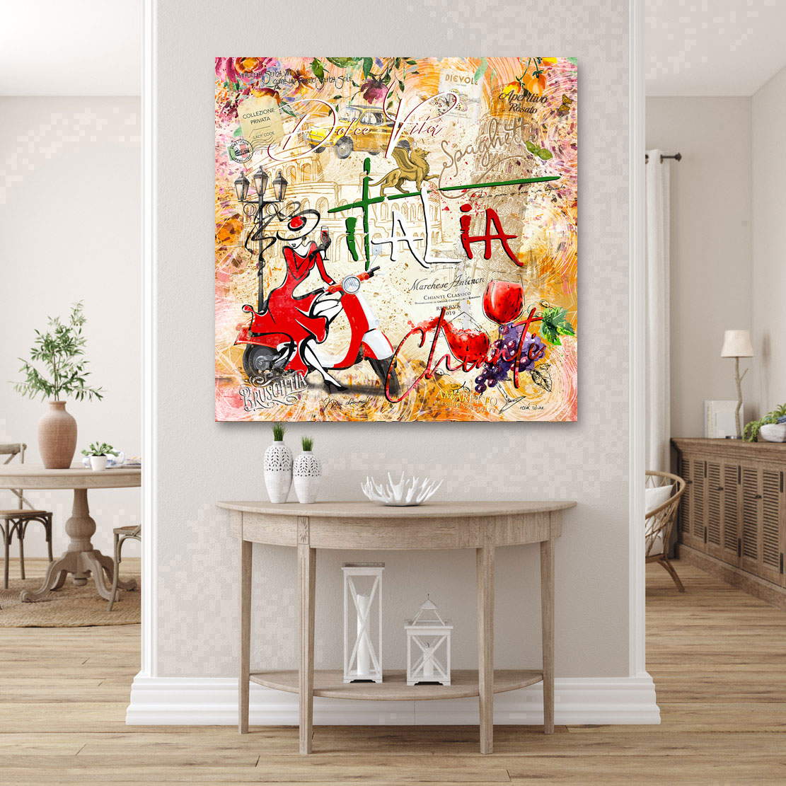 Wandbild Leinwandbild Italien Dolce Vita Pop Art Modern
