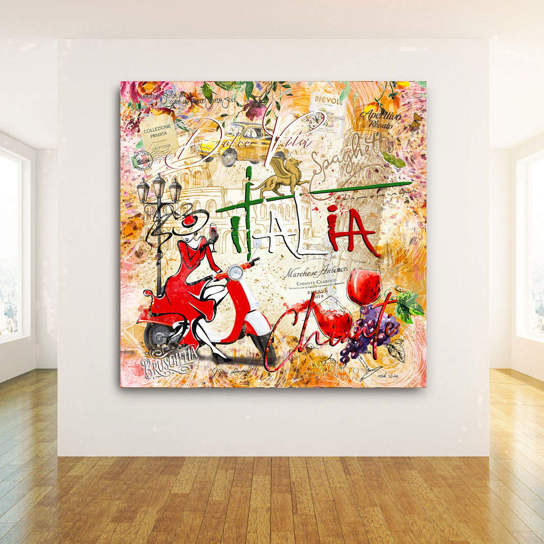 Wandbild Leinwandbild Italien Dolce Vita Pop Art Modern