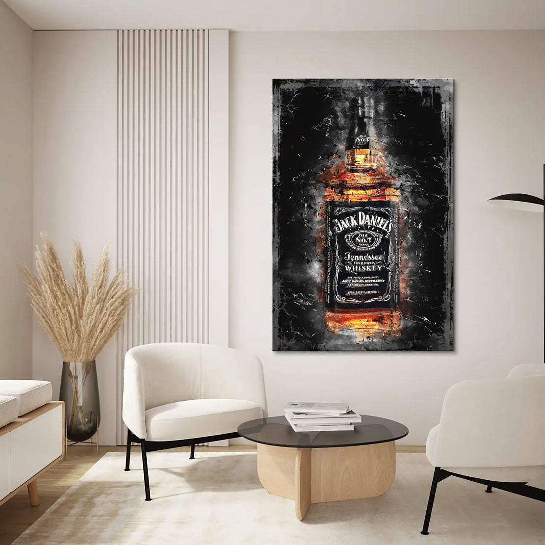 Wandbild Leinwandbild Jack Wihskey Abstrakt