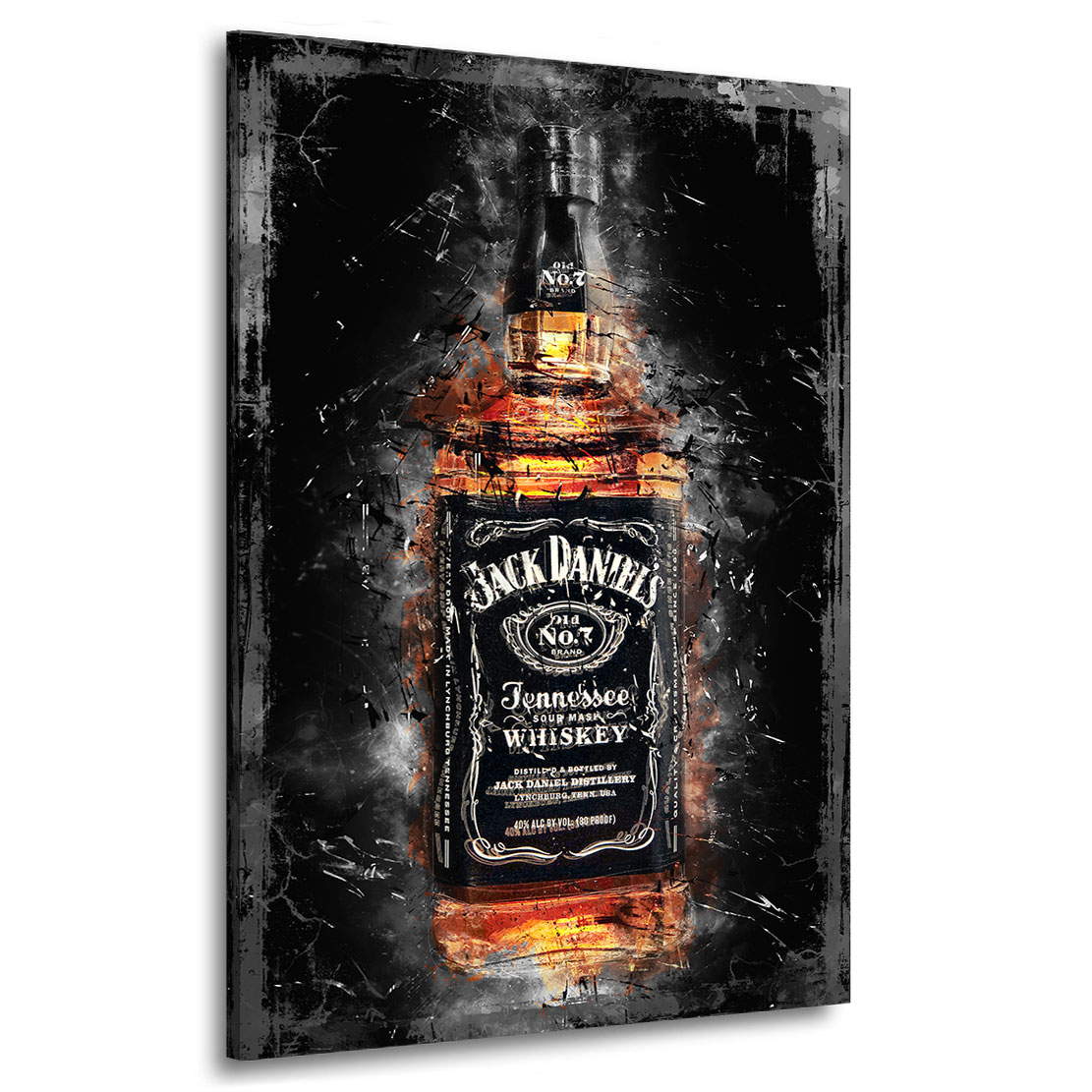 Wandbild Leinwandbild Jack Wihskey Abstrakt