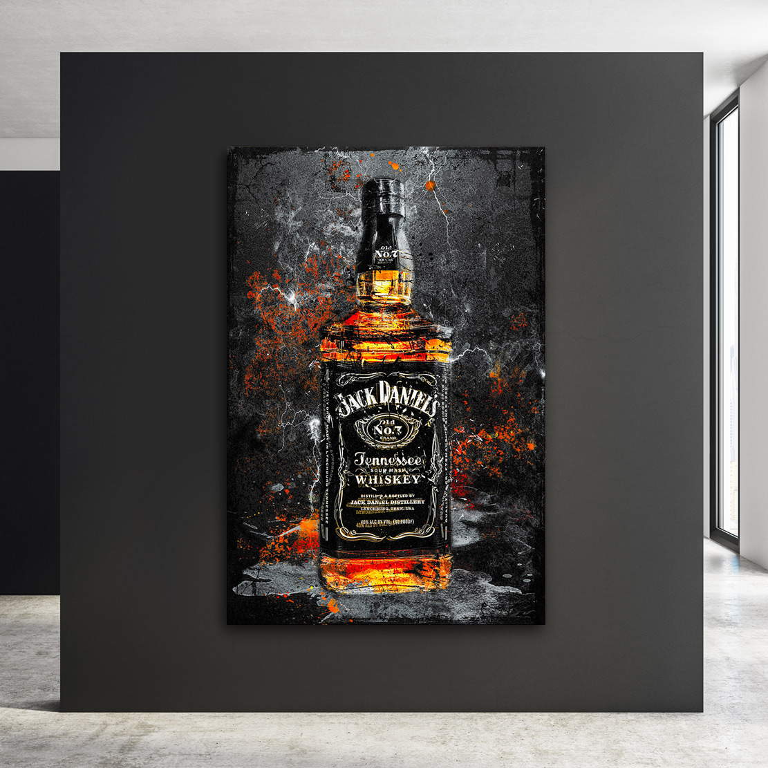 Wandbild Leinwandbild Jack Whiskey abstrakt