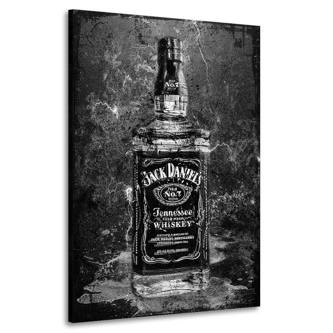 Wandbild Leinwandbild Jack Whiskey Dark Style