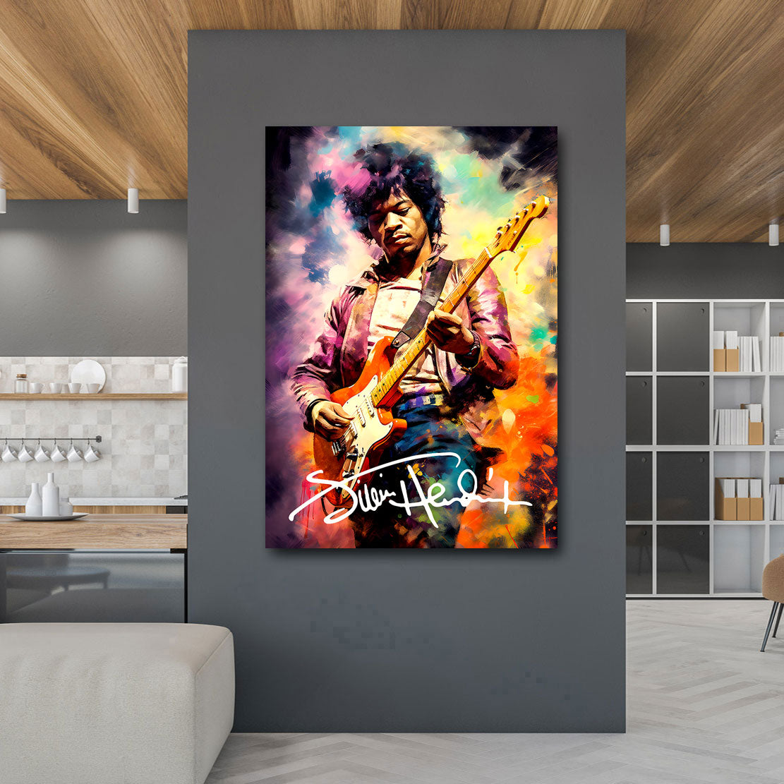 Musik Wandbild Jimi Hendrix Abstrakt