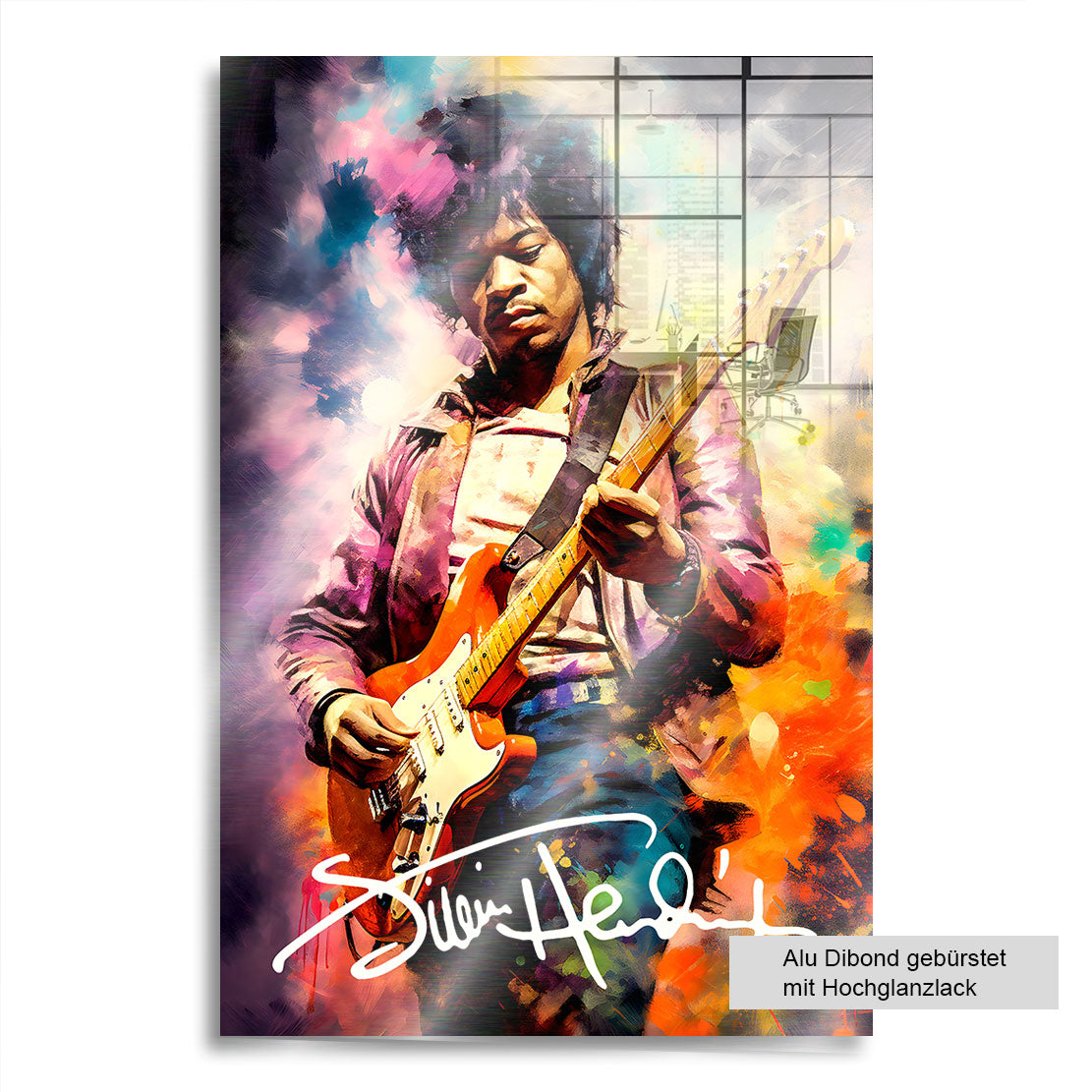 Musik Wandbild Jimi Hendrix Abstrakt
