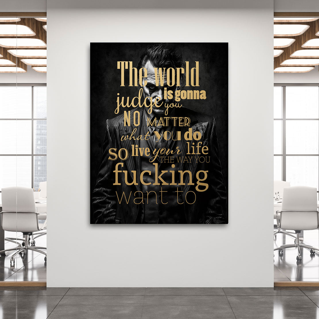 Pop Art Leinwandbild Joker World Liquid