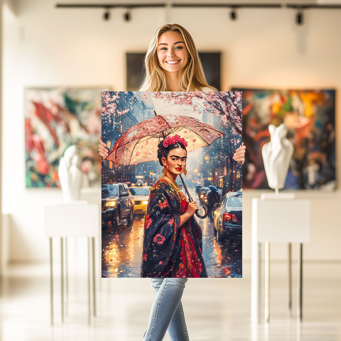 Frida Rain Walk Wandbild