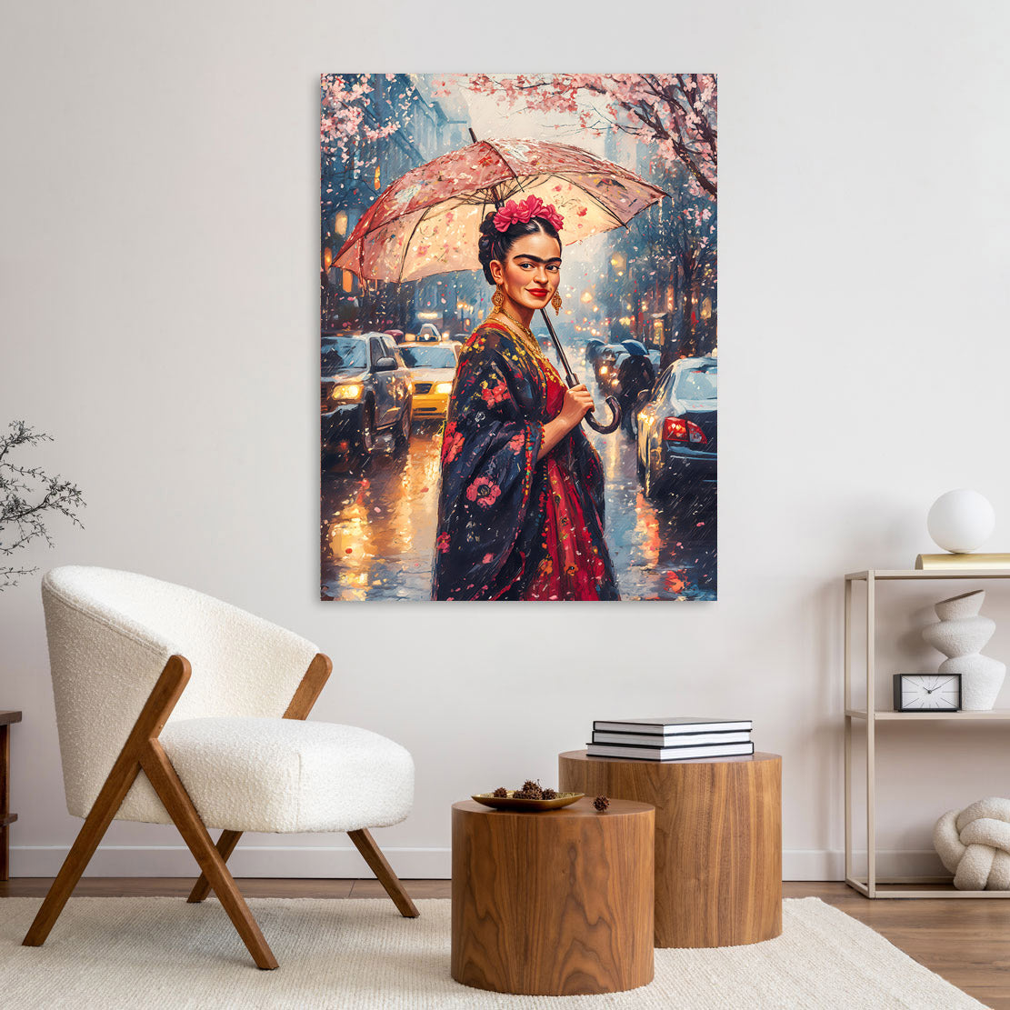 Frida Rain Walk Wandbild