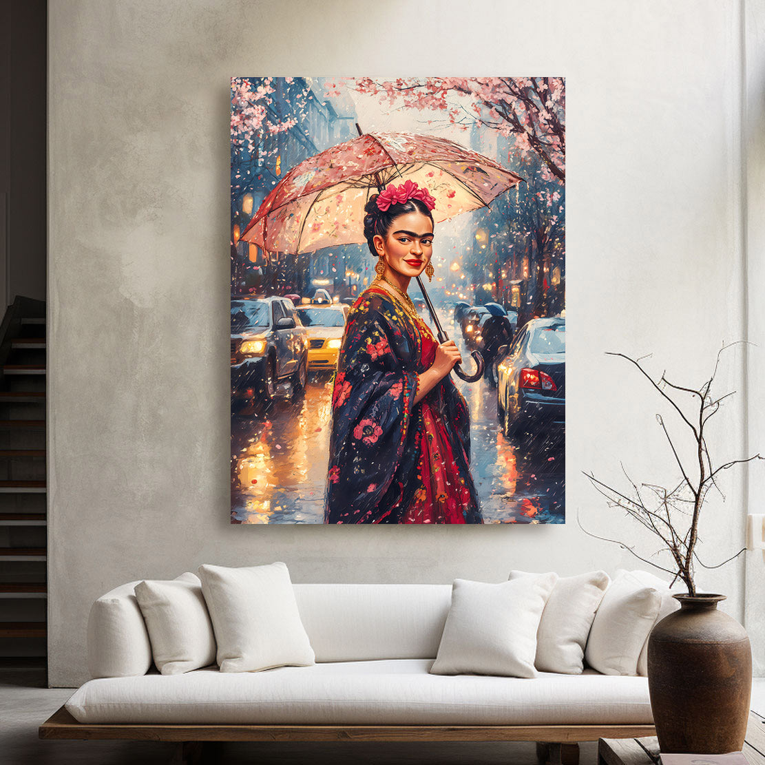Frida Rain Walk Wandbild