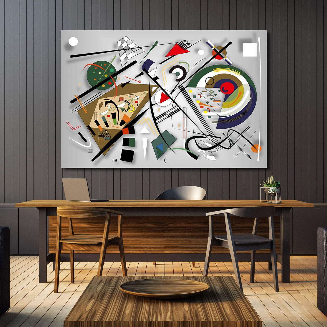 Wandbild Leinwandbild Kandinsky Grey Style