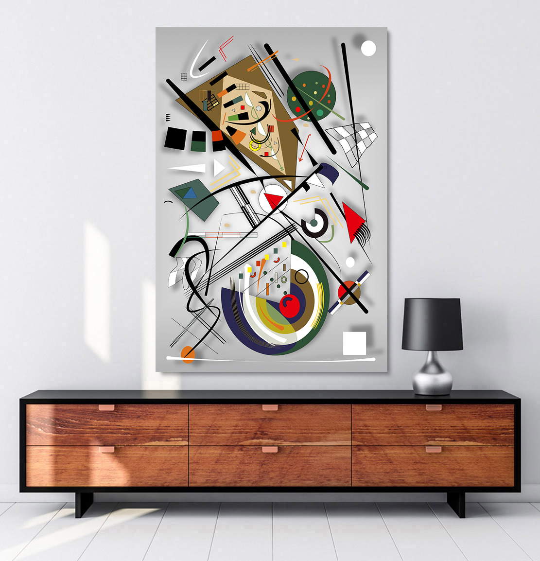Wandbild Leinwandbild Kandinsky Grey Style