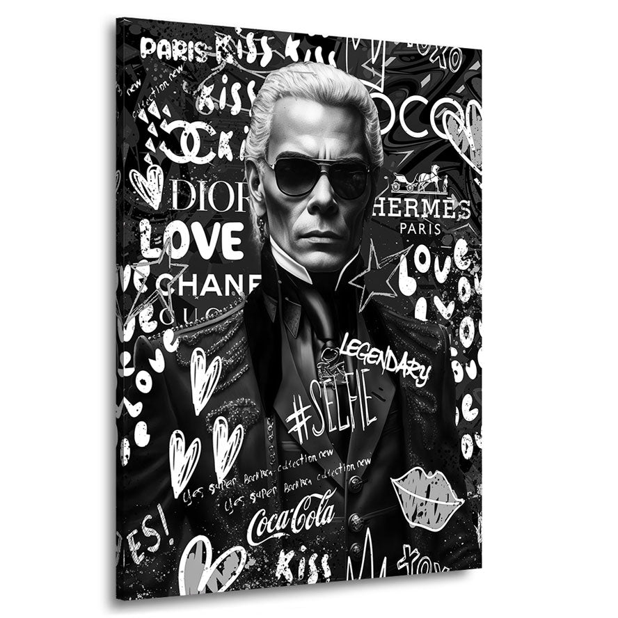 Lifestyle Leinwandbild Karl Love Coco Black Style
