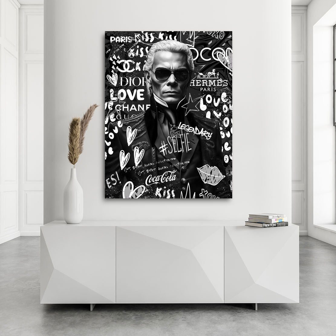 Lifestyle Leinwandbild Karl Love Coco Black Style
