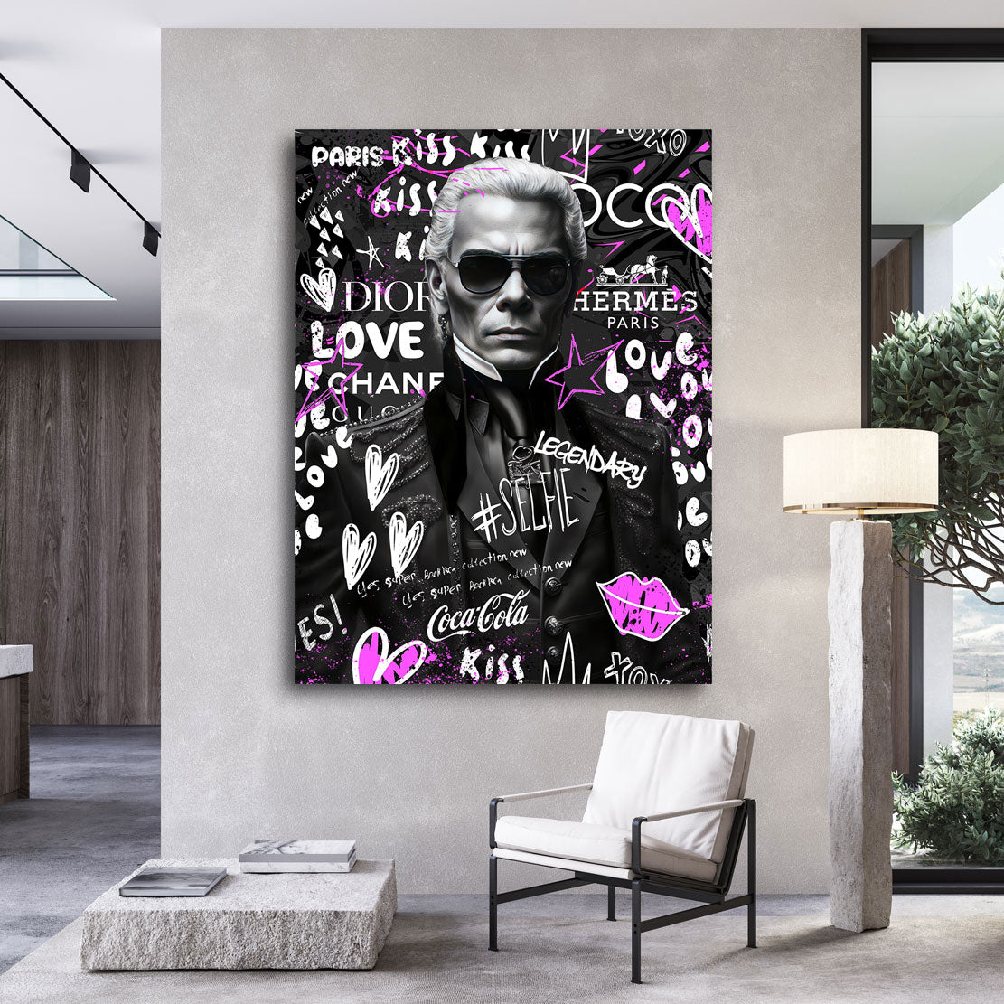 Lifestyle Leinwandbild Karl Love Coco Pop Art