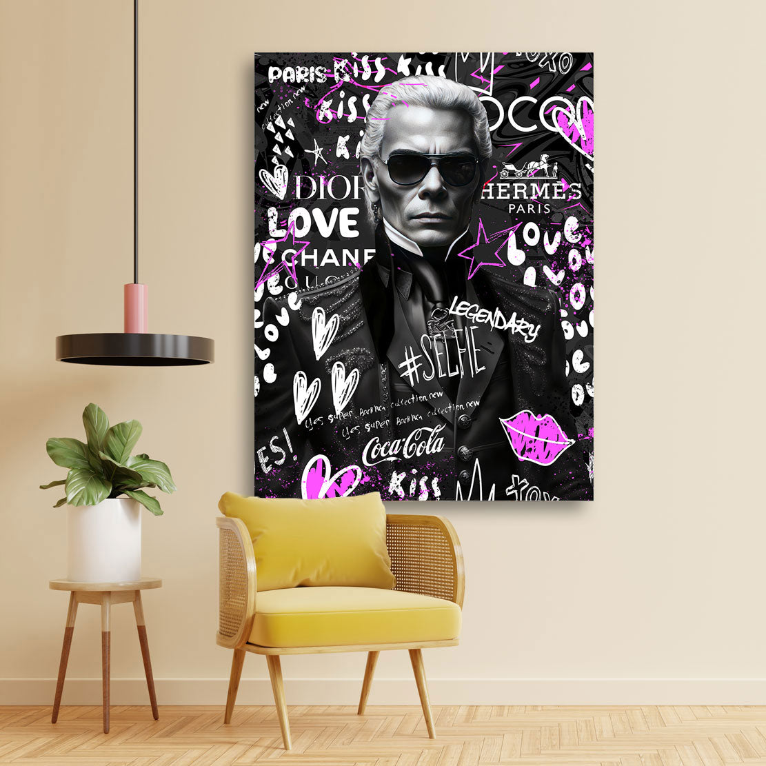 Lifestyle Leinwandbild Karl Love Coco Pop Art